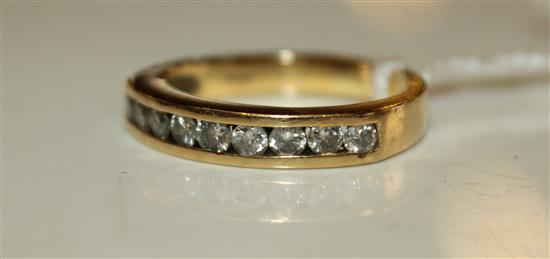 18ct gold and diamond half eternity ring